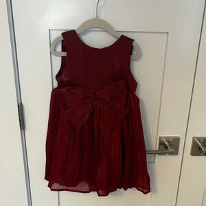 Elegant Burgundy Kids Dress with Bow